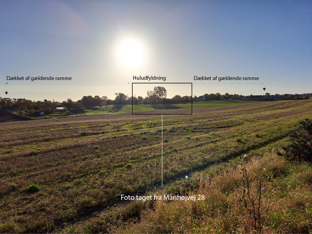 Billede af huludfyldning langs Klokkesmøgen i Dejret