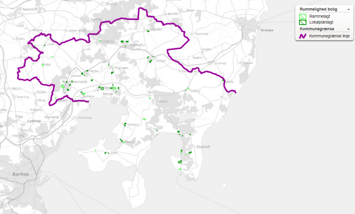 Kort over aktuel rummelighed af planlagte boliger